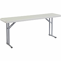 National Public Seating BT1800 Series Seminar Folding Tables Speckled Gray, Textured Top - Gray Cantilever, Textured, Powder Coated Base - 700 lb Capacity - 72" Table Top Length x 18" Table Top Width x 2" Table Top Thickness - 29.50" Height - Sem (BT1872)