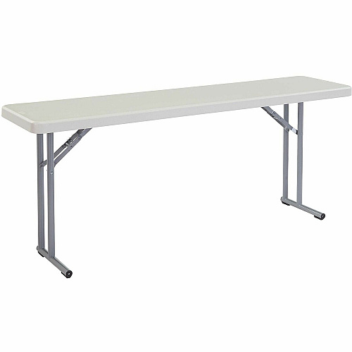 National Public Seating BT1800 Series Seminar Folding Tables Speckled Gray, Textured Top - Gray Cantilever, Textured, Powder Coated Base - 700 lb Capacity - 72" Table Top Length x 18" Table Top Width x 2" Table Top Thickness - 29.50" Height - Sem (BT1872)