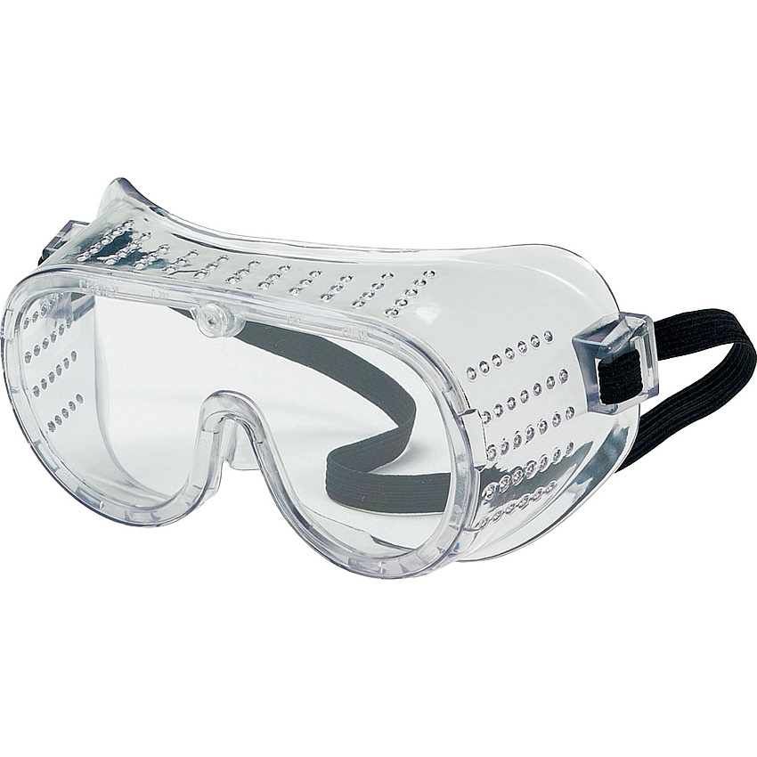 Crews Economy Safety Goggles Flying Particle, Impact, Debris, Ultraviolet Protection - Polyvinyl Chloride (PVC) - Clear - 1 Each (2220)