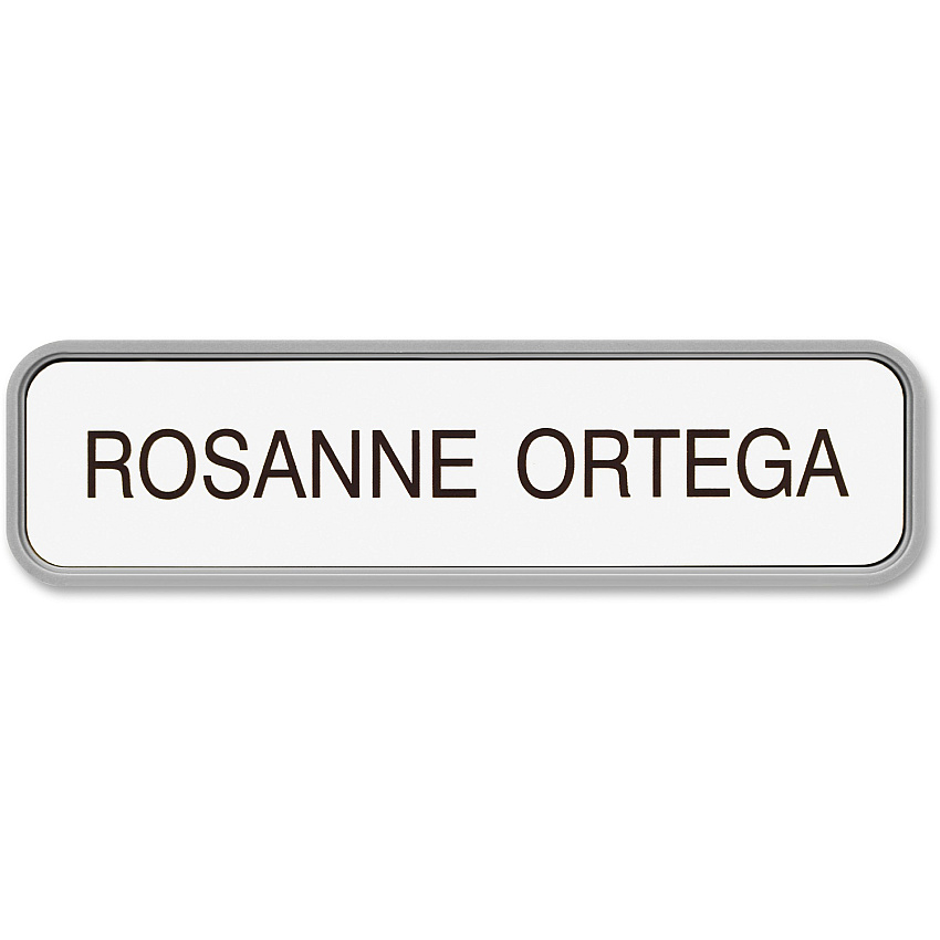 Xstamper Designer Framed Wall/Door Sign 8" Width x 2" Height - Rectangular Shape - Rounded Corner - Plastic - 1 Each (G32)