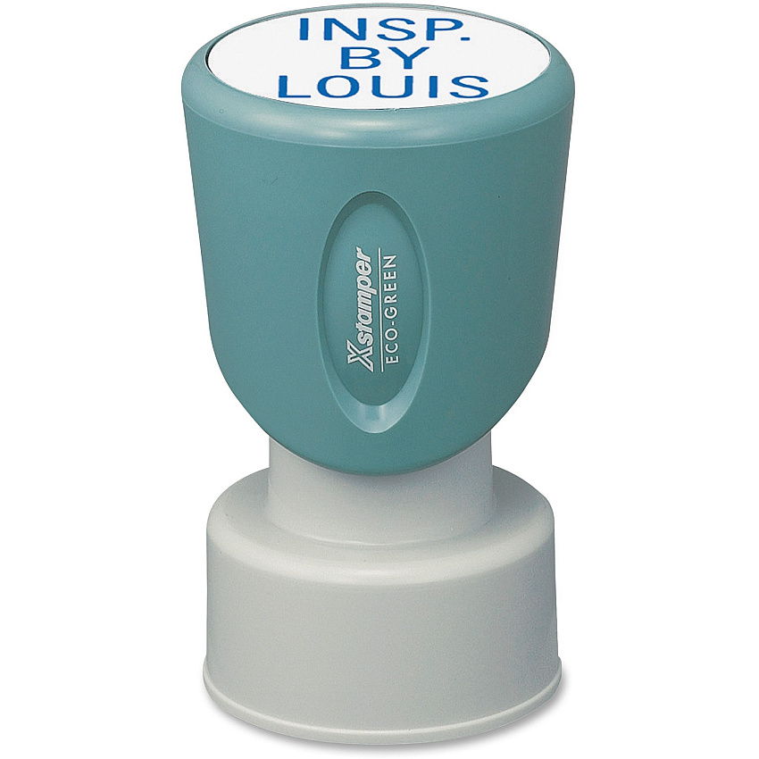 Xstamper Pre-inked Round Stamp 0.75" Impression Diameter - 50000 Impression(s) - Assorted - Rubber - Recycled - 1 Each (N48)