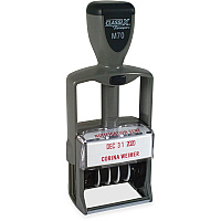 Xstamper ClassiX Self-inking Plastic Date Stamp Date Stamp - 0.94" Impression Width x 1.63" Impression Length - 7000 Impression(s) - Assorted - Plastic, Metal - 1 Each (M70)