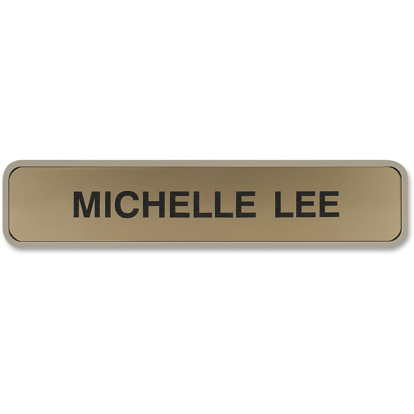 Xstamper Designer Framed Wall/Door Sign 10" Holding Width x 2" Holding Height - Rectangular Shape - Wall, Door - Rounded Corner - Plastic - Almond - 1 Each (G36)