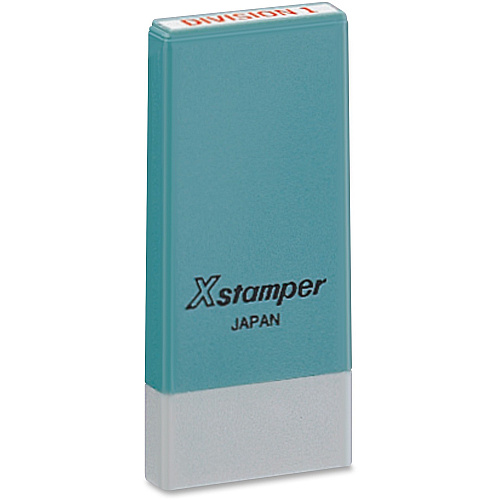 Xstamper Single Line Stamp Custom Message Stamp - 1 Line(s) - 0.13" Impression Width x 0.81" Impression Length - 50000 Impression(s) - Assorted - Rubber - 1 Each (N35)