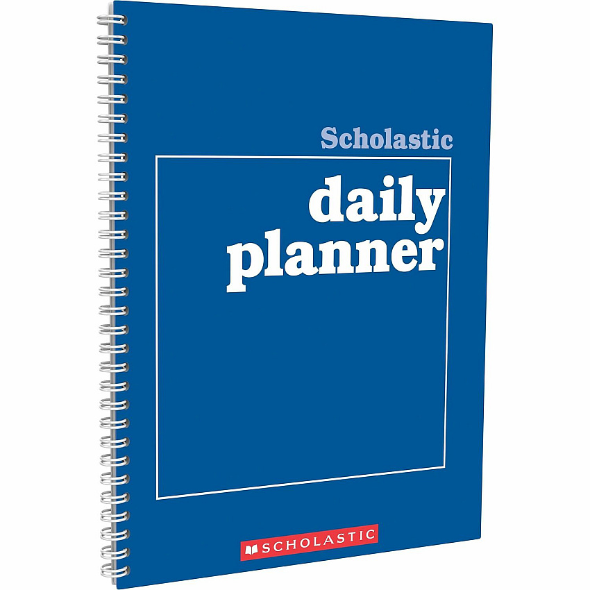 Scholastic Daily Planner Academic - Daily, Weekly, Yearly - 8 1/2" x 11" Sheet Size - White Sheet - Blue Cover - Class Schedule - 1 Each (0590490672)