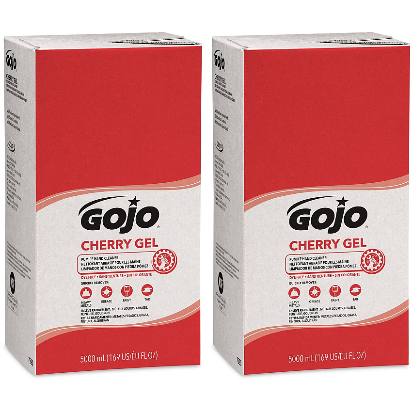 Gojo&reg; PRO TDX 5000 Dispenser Cherry Hand Cleaner Cherry Scent - 1.32 gal - Push Pump Dispenser - Dirt Remover, Grease Remover, Oil Remover - Hand - Red - pH Balanced, Heavy Duty, VOC-free, NPE-free - 2 / Carton (759002)