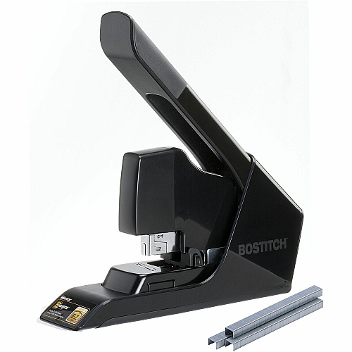 Bostitch EZ Squeeze Antimicrobial Heavy Duty Stapler Staples Upto 130 Sheet - Holds Upto 210 Staple - Full Strip - Black - 1 Each (B8130)