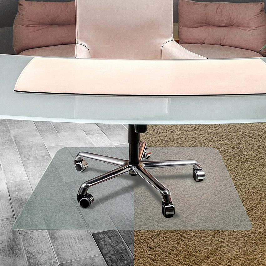 Cleartex Unomat Cleartex&reg; Unomat Anti-Slip Rectangular Chair Mat Hard Floors and Carpet Tiles - 48" x 53" Floor, Hard Floor - 53" Length x 48" Width x 0.075" Depth x 0.075" Thickness - Rectangular - Polycarbonate - Clear - 1 Each - TAA Co (1213420ERA)