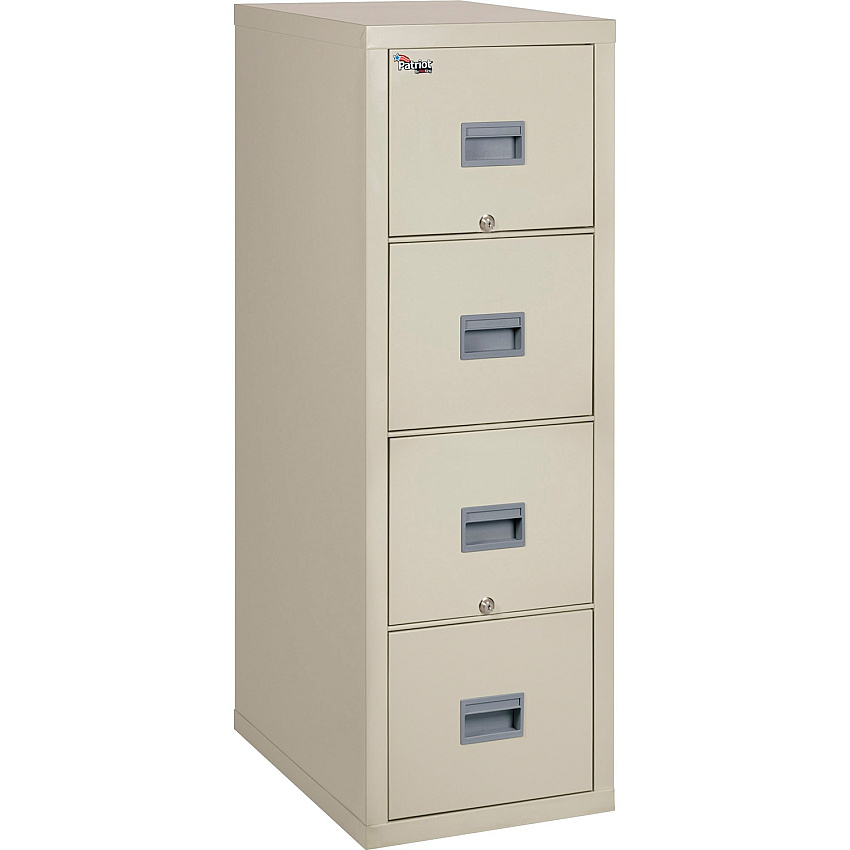 FranklinCovey FireKing Patriot Series 4-Drawer Vertical Fire Files 20.8" Width x 31.6" Depth x 52.8" Height - 4 x Drawer(s) for File - Legal - Vertical - Fire Proof, Impact Resistant, Locking Drawer, Scratch Resistant, Recessed Handle, Ball Be (4P2131CPA)