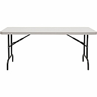 Iceberg Commercial Folding Table Powder Coated Round Tube Leg, Gray Base - Contemporary Style - 4 Legs - 1000 lb Capacity - 60