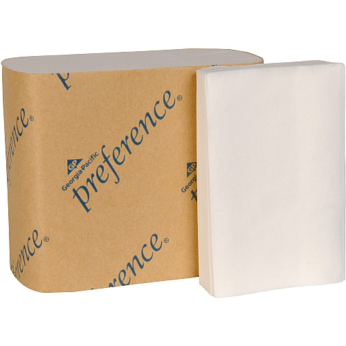 Pacific Blue&reg; Singlefold Interfolded Toilet Paper, 1-Ply, 400 Sheets, 60 Packs 2 Ply - Interfolded - 4" Width x 5" Length - White - 400/Pack - 60 / Carton (10101)
