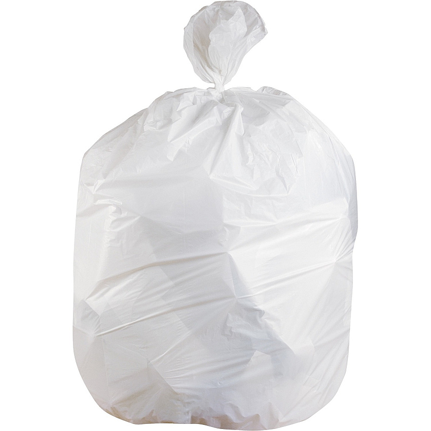 Heritage .5mil LLD Extra Heavy Can Liners 16 gal Capacity - 32" Length x 24" Width x 0.50 mil (13 Micron) Thickness - Low Density - White - Linear Low-Density Polyethylene (LLDPE) - Can, Waste Disposal - 500 / Carton (H4832MW)