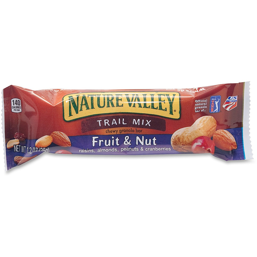 NATURE VALLEY Chewy Trail Mix Bars Mixed Fruit, Mixed Nut - 1.20 oz - 16 / Box (SN1512)
