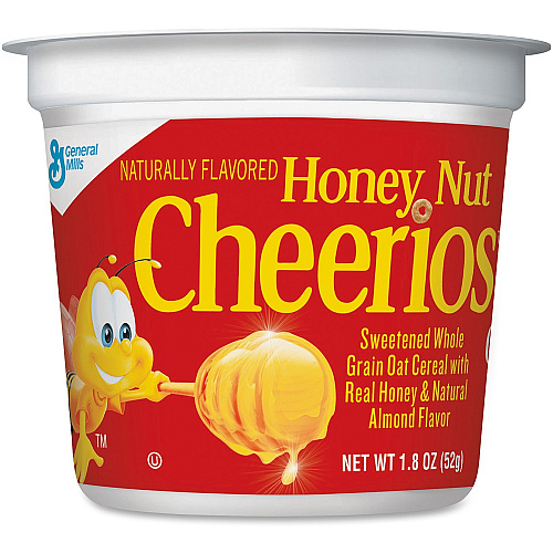 Cheerios Honey Nut Cereal-In-A-Cup Low Fat - Honey Nut - 1 Serving Cup - 1.80 oz - 6 / Pack (SN13898)