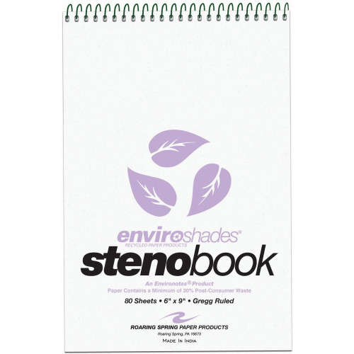 Roaring Spring Enviroshades Recycled Steno Books (12264)