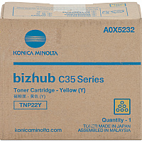 Konica Minolta Original Laser Toner Cartridge - Yellow - 1 Each 4600 Pages - 1 Each (A0X5232)