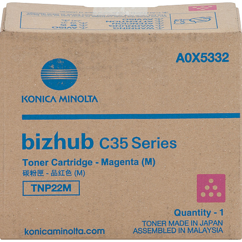 Konica Minolta Original Laser Toner Cartridge - Magenta - 1 Each 4600 Pages - 1 Each (A0X5332)