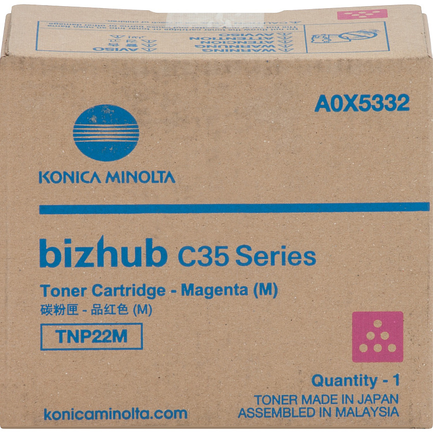 Konica Minolta Original Laser Toner Cartridge - Magenta - 1 Each 4600 Pages - 1 Each (A0X5332)