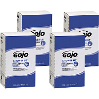 Gojo&reg; SHOWER UP Soap & Shampoo Clean Scent - 67.6 fl oz (2 L) - Hair, Hand, Body - Rose - Pleasant Scent, Bio-based - 4 / Carton (723004)