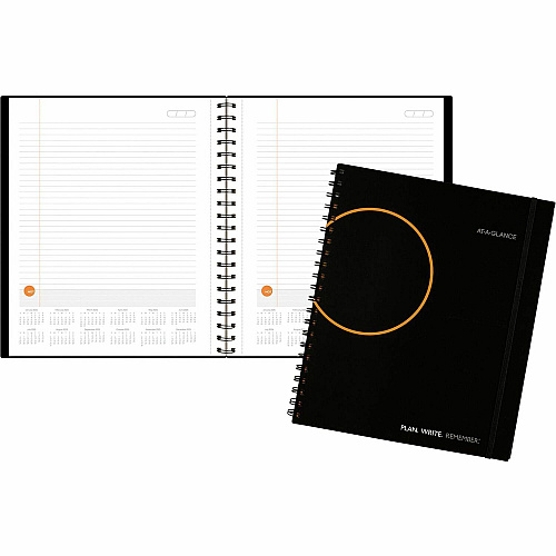 At-A-Glance Plan. Write. Remember. Undated Planning Notebook with Reference Calendars Large - Julian Dates - Daily - 1 Year - January 2026 to December 2026 - 1 Day Single Page Layout - 8 1/2" x 11" Sheet Size - White Sheet - Wire Bound - Bungee (70620905)