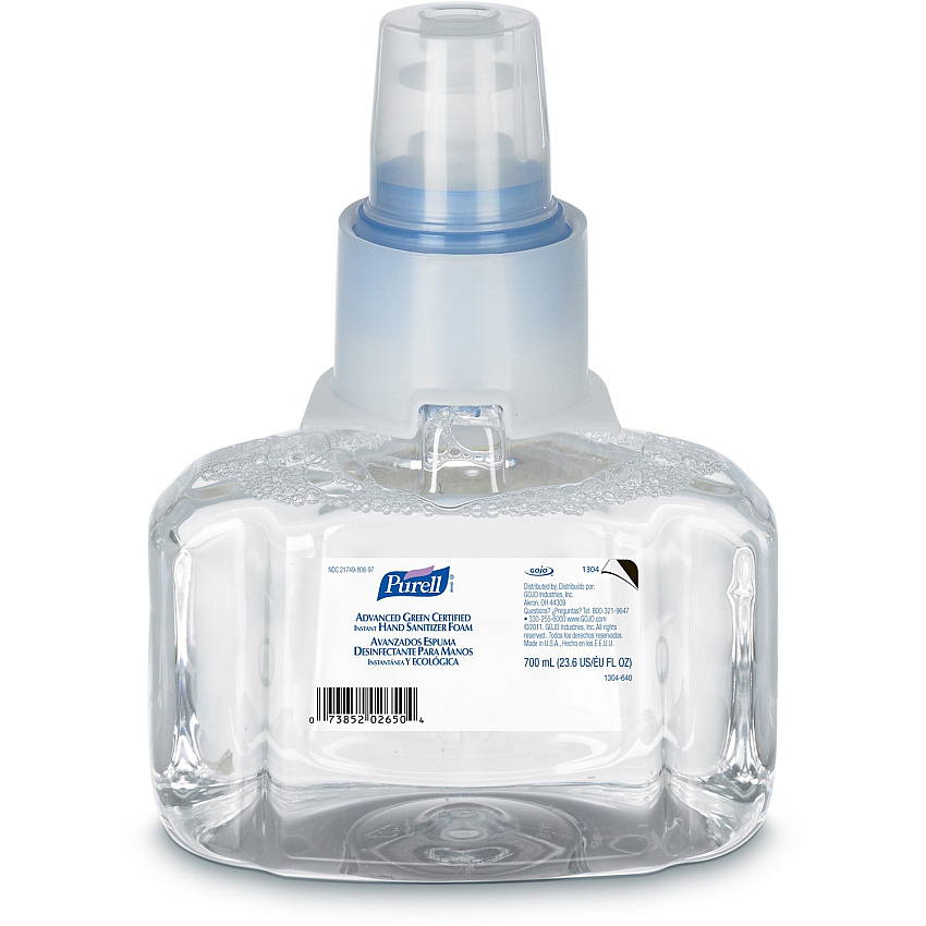 PURELL&reg; Hand Sanitizer Foam Refill Fragrance-free Scent - 23.67 fl oz - Hands-free Dispenser - Kill Germs - Hand, Skin - Clear - Eco-friendly - 1 Each (130403)