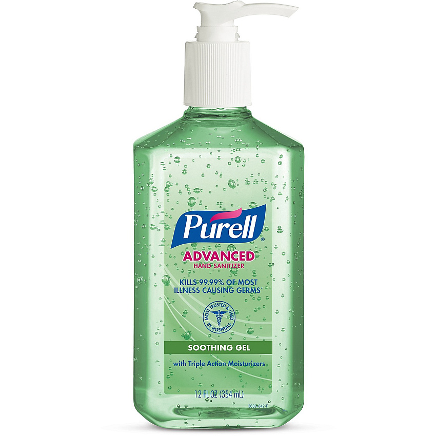 PURELL&reg; Hand Sanitizer Gel 12 fl oz - Pump Bottle Dispenser - Kill Germs - Hand, Skin - Clear - Non-sticky, Residue-free - 1 Each (363912)