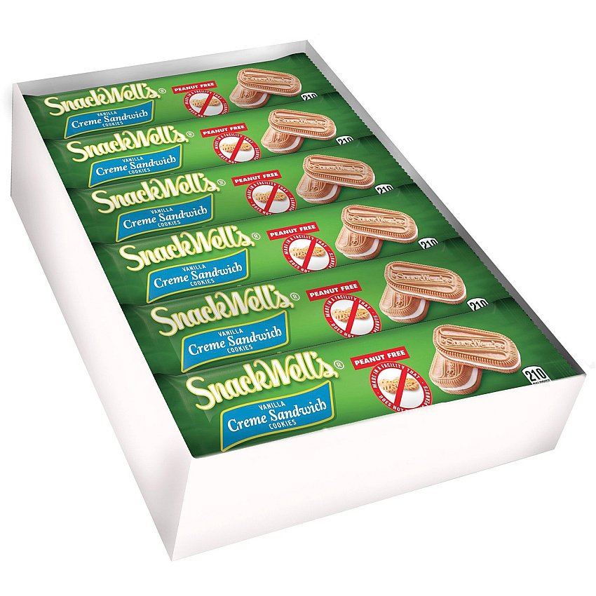 Snackwells Nabisco SnackWell's Vanilla Creme Sandwich Cookies Vanilla - 1.70 oz - 60 / Carton (068200)