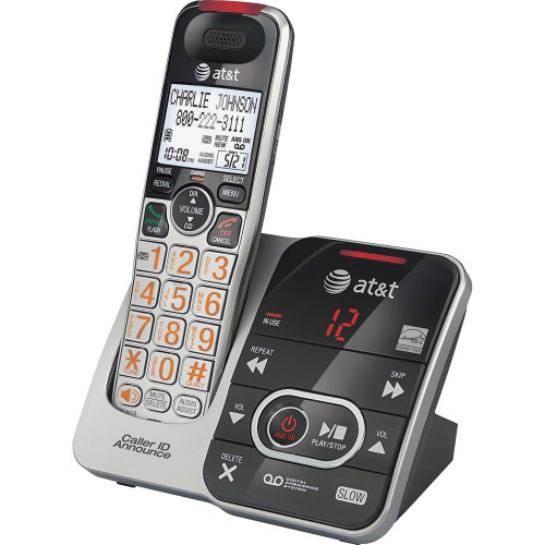 Vtech Vtech CRL32102 DECT 6.0 Expandable Cordless Phone with Answering System and Caller ID/Call Waiting, Silver/Black, 1 Handset
