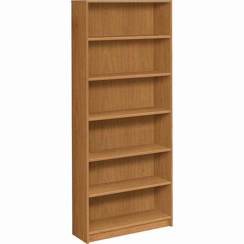 HON 1870 Series Bookcase | 6 Shelves | 36"W | Harvest Finish 6 Shelf(ves) - 84" Height x 36" Width x 11.50" Depth - Floor - Durable, Sturdy, Square Corner, Abrasion Resistant, Adjustable, Stain Resistant, Scratch Resistant, Spill Resistant, Leveli (1877C)
