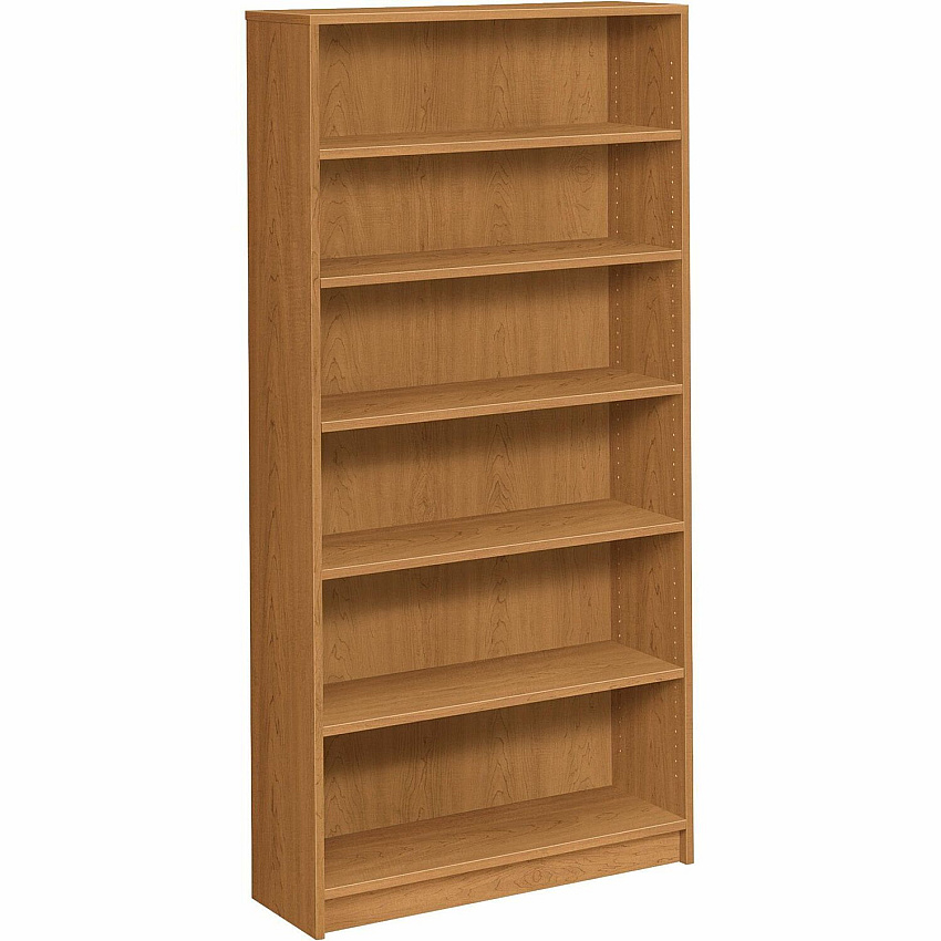 HON 1870 Series Bookcase | 6 Shelves | 36"W | Harvest Finish 6 Shelf(ves) - 72.63" Height x 36" Width x 11.50" Depth - Floor - Adjustable Shelf, Scratch Resistant, Spill Resistant, Stain Resistant, Leveling Glide, Sturdy - Harvest - 1 Each (1876C)