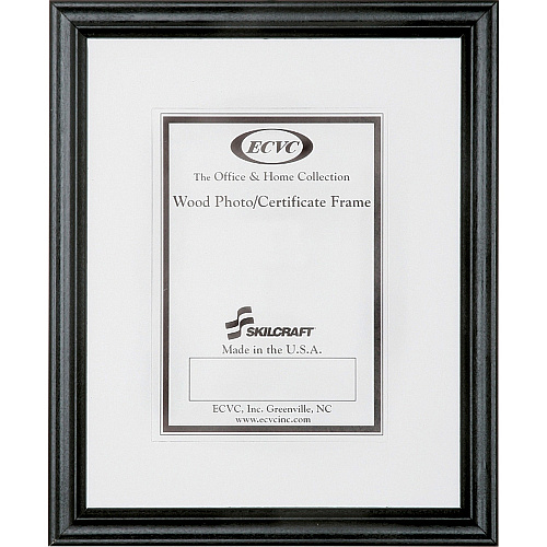 SKILCRAFT Style A Wood Frame 18" x 24" Frame Size - Vertical, Horizontal - 1 Each - Black (7105000615834)