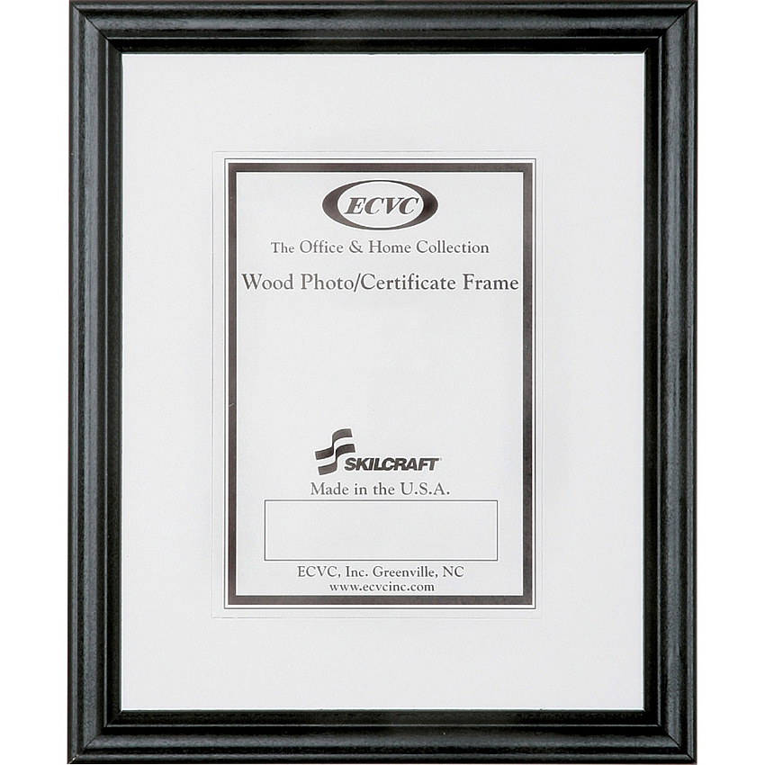 SKILCRAFT Style A Wood Frame 18" x 24" Frame Size - Vertical, Horizontal - 1 Each - Black (7105000615834)