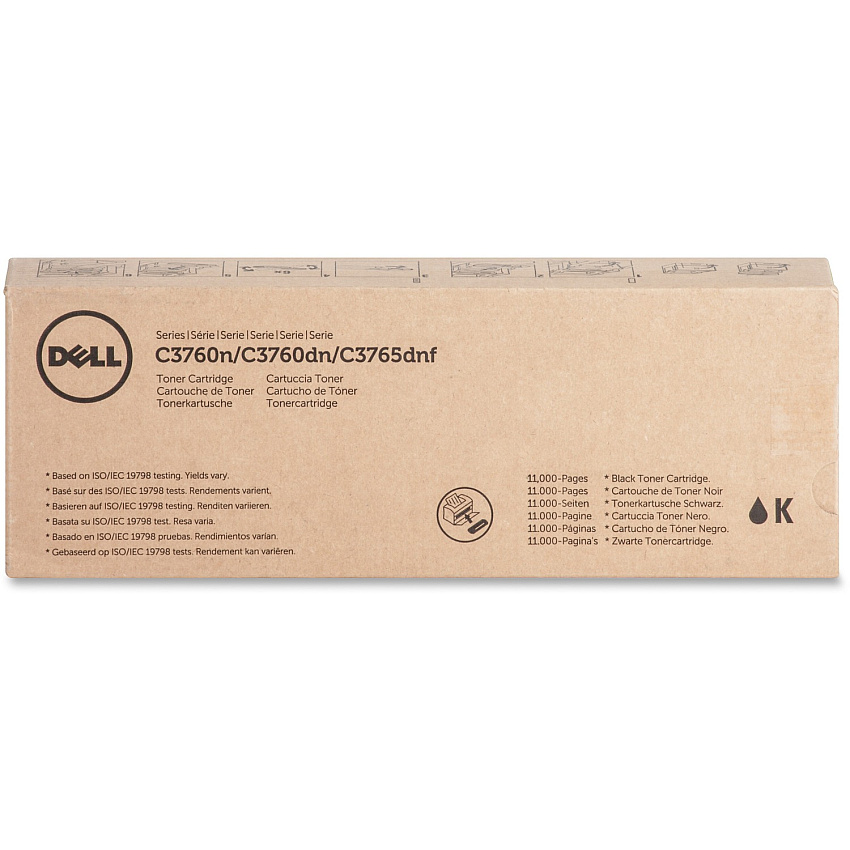 Dell Original Laser Toner Cartridge - Black - 1 Each 11000 Pages (W8D60)