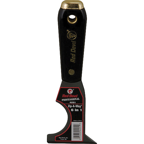 Red Devil Lye Zip-A-Way Painter's 6-in-1 Tool Black Nickel - Nylon - Solvent Resistant - 1 Each (4251)