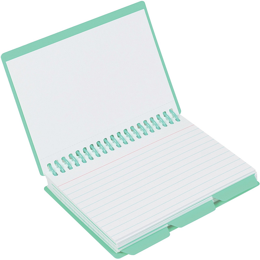 C-Line Spiral Bound Index Card Notebook with Index Tabs Spiral Bound - 3" x 6" Sheet Size - Assorted Paper - Clear Cover - Repositionable Divider, Perforated, Index Sheet, Portable - 1 Each (48750)