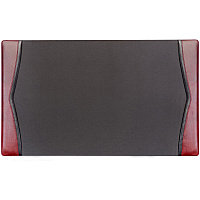Dacasso Leather Side-Rail Desk Pad 20" Width - Leather - Black - 1 Each (P7001)