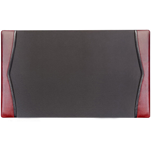 Dacasso Leather Side-Rail Desk Pad 20" Width - Leather - Black - 1 Each (P7001)