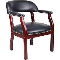 Boss Management Chair Black - Vinyl - 1 Each (B9540BK)