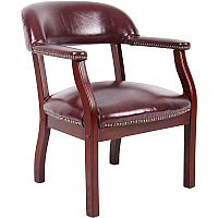 Boss Management Chair Burgundy - Vinyl - 1 Each (B9540BY)