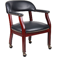 Boss Management Chair Black - Vinyl - 1 Each (B9545BK)