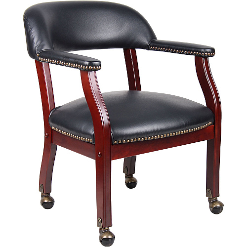 Boss Management Chair Black - Vinyl - 1 Each (B9545BK)