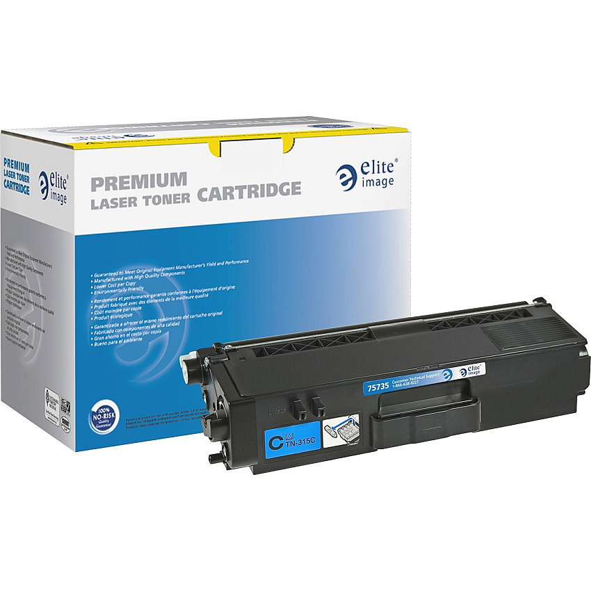 Elite Image Remanufactured High Yield Laser Toner Cartridge - Alternative for Brother TN315 - Cyan - 1 Each 3500 Pages (75735)