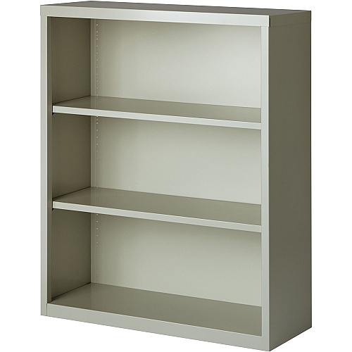 Lorell Fortress Series Bookcase 34.5" Width x 13" Depth x 42" Height - 3 x Shelf(ves) - Light Gray - Powder Coated - Steel - Recycled (LLR41283)