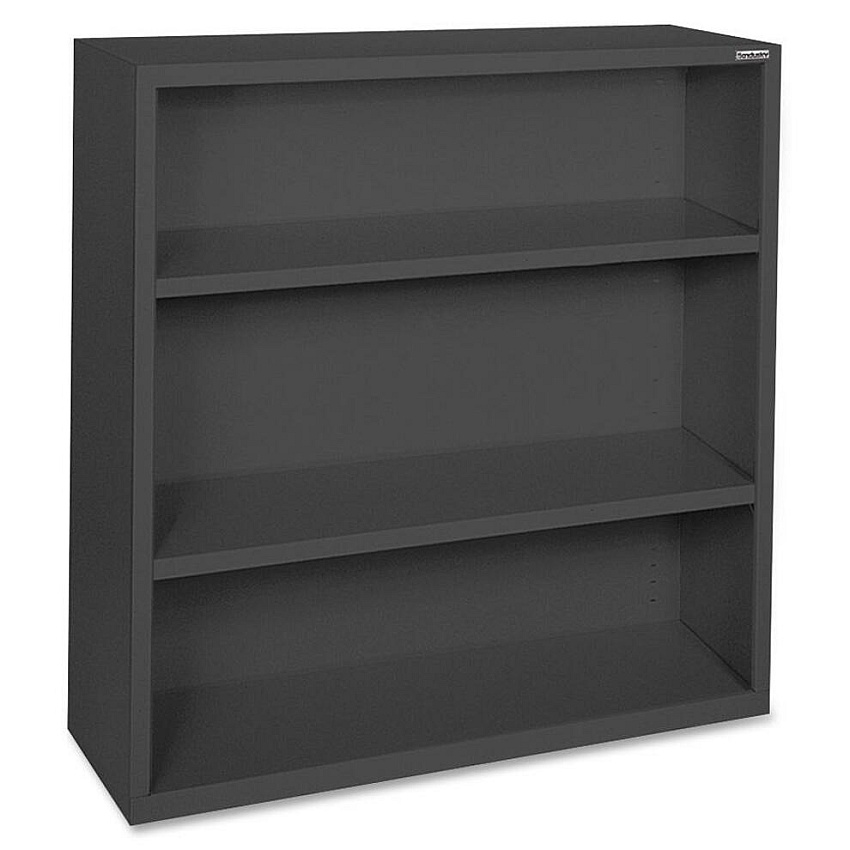 Lorell Fortress Series Bookcase 34.5" Width x 13" Depth x 42" Height - 3 x Shelf(ves) - Black - Powder Coated - Steel - Recycled (LLR41285)