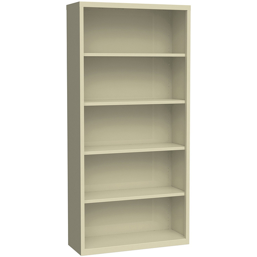 Lorell Fortress Series Bookcase 34.5" Width x 13" Depth x 72" Height - 6 x Shelf(ves) - Putty - Powder Coated - Steel - Recycled (LLR41290)