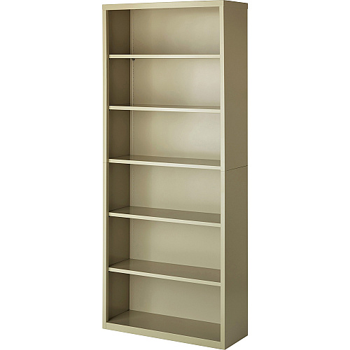 Lorell Fortress Series Bookcase 34.5" Width x 13" Depth x 82" Height - 6 x Shelf(ves) - Putty - Powder Coated - Steel - Recycled (LLR41293)