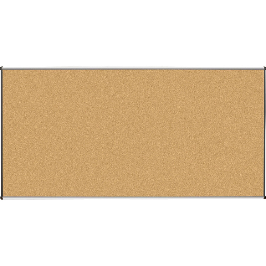 Lorell Satin-Finish Bulletin Board 96" Board Height x 48" Board Width - Natural Cork Surface - Durable, Self-healing - Silver Anodized Aluminum Frame - 1 Each (LLR60645)