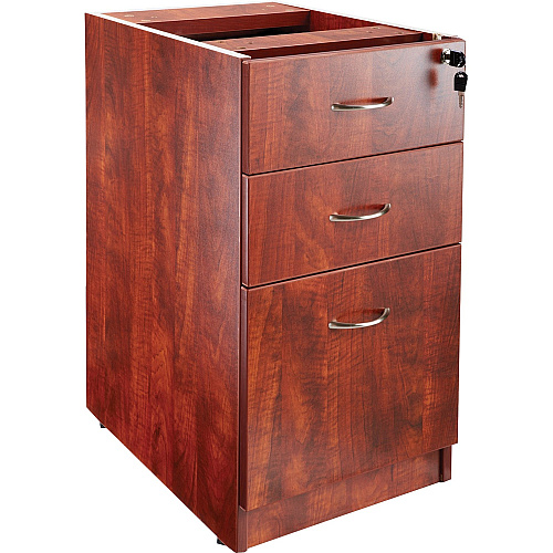 Lorell Essentials Series Box/Box/File Fixed File Cabinet 28.5" Height x 15.5" Width x 21.9" Depth - 3 x Box, File Drawer(s) - Finish: Laminate, Cherry (LLR69604)