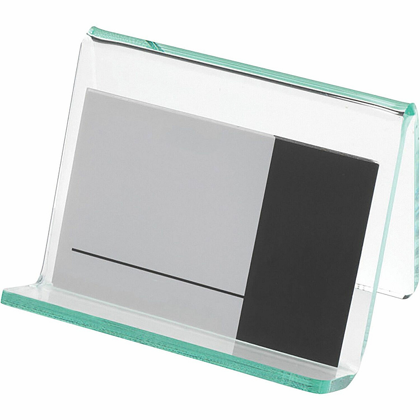 Lorell Business Card Holder Acrylic - Green, Transparent - 1 Each (LLR80657)