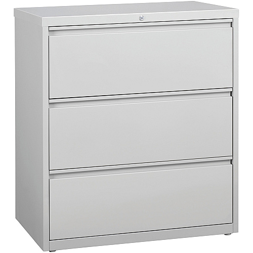 Lorell Fortress Series Lateral File 36" Width x 18.6" Depth x 40.3" Height - 3 x Drawer(s) for File - Letter, Legal, A4 - Lateral - Locking Drawer, Magnetic Label Holder, Ball-bearing Suspension, Leveling Glide, Locking Bar, Hanging Rail - Ligh (LLR88029)
